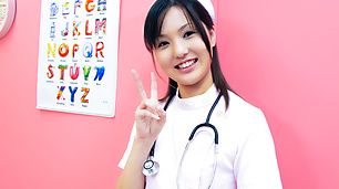 Lovely nurse Rio Nakumara makes it all better for horny cock